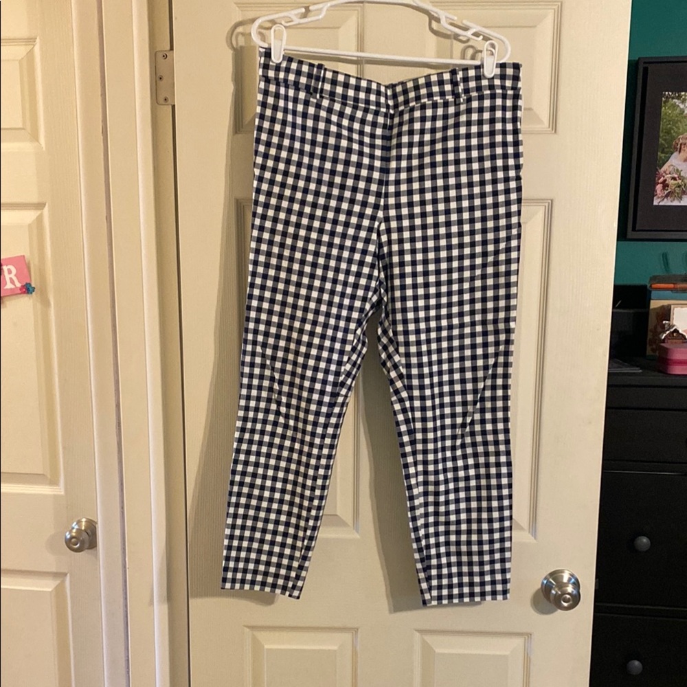 J. Crew Winnie pant navy and white
